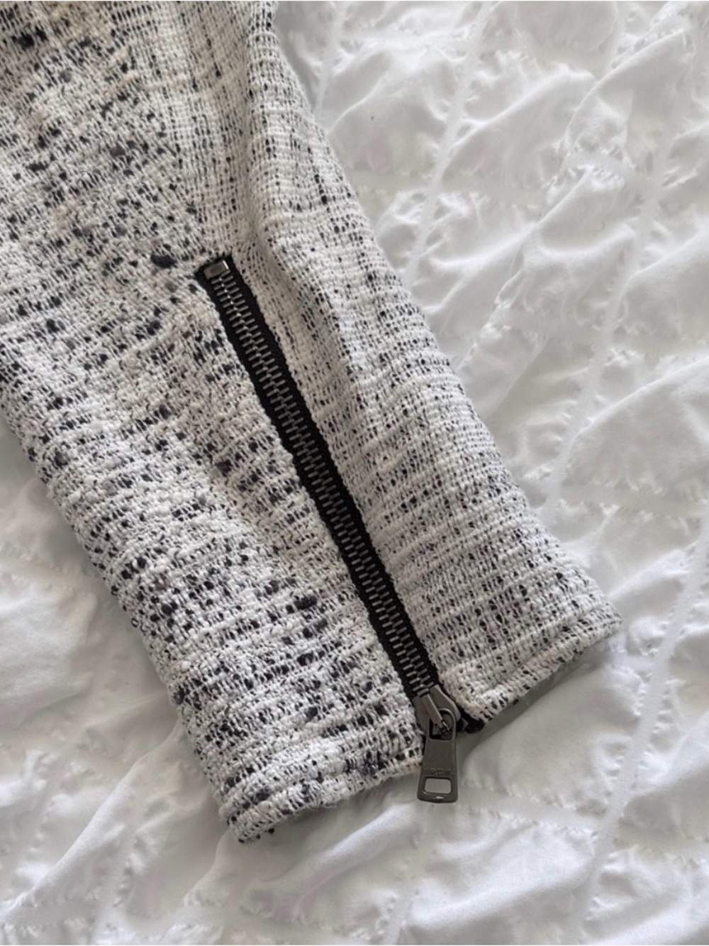 Marc Cain Black and White Tweed Fringe-Trim Blazer - Picture 8 of 9
